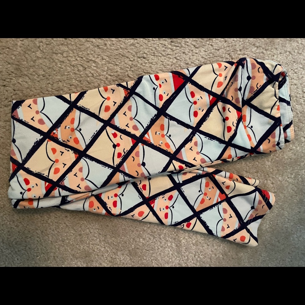 LuLaRoe L/XL Kids leggings. Holiday. Like New.